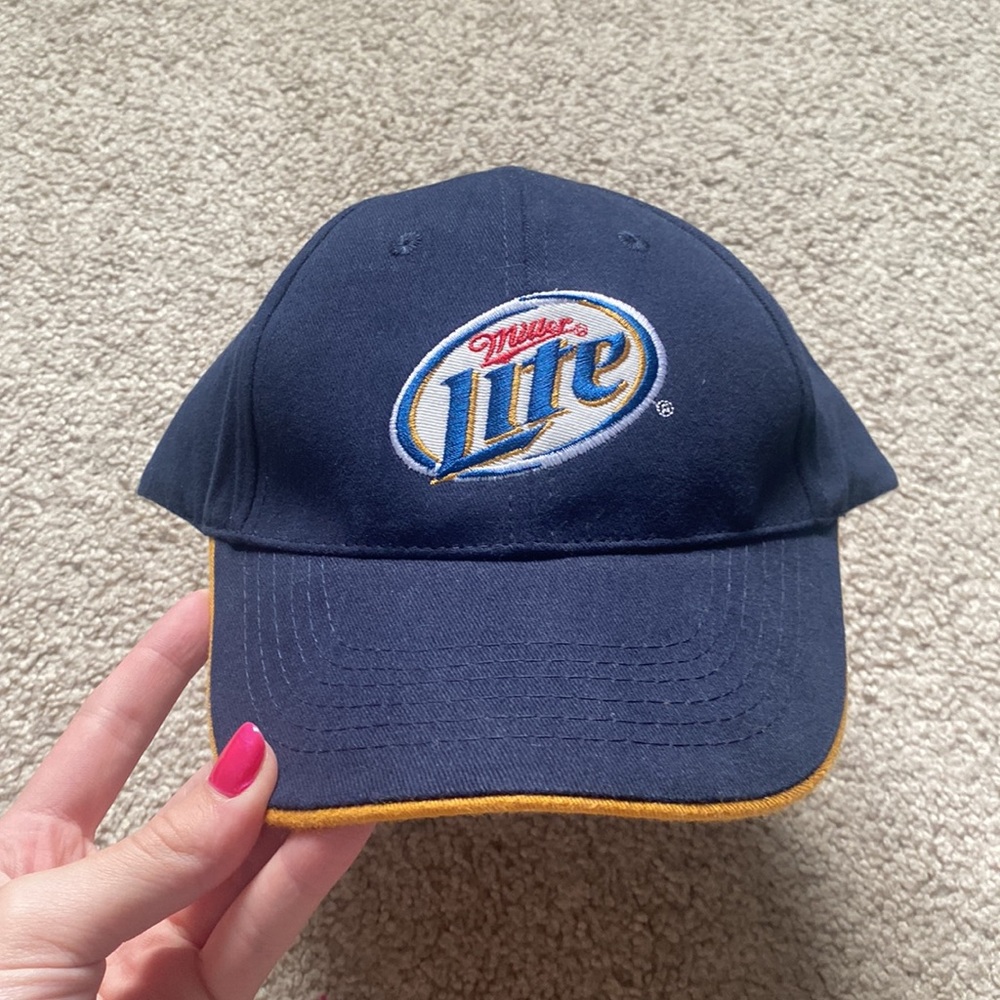 ACME Navy Blue Miller Light Baseball Cap Beer Hat